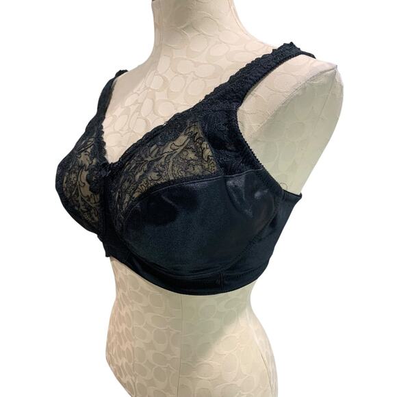 40DD Avenue Body Womens Black Wire Free Bra Lace Unlined - Picture 3 of 11